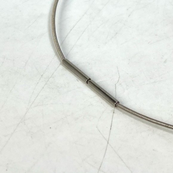 HERMES H cube Cardue H Pendant accessories Necklace Metal Silver/pink - Picture 2 of 7